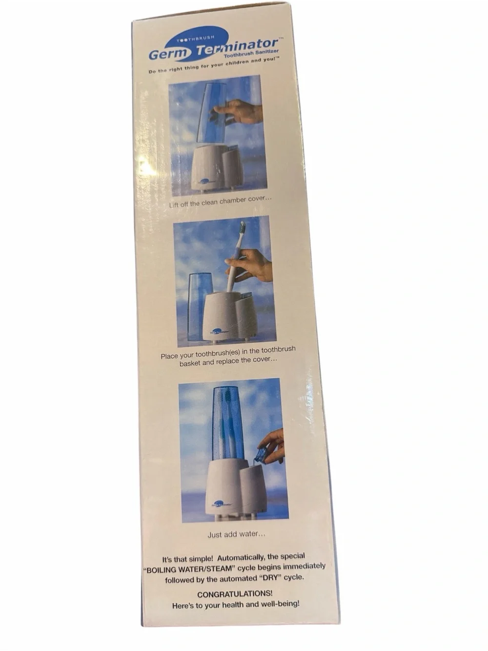 Toothbrush Sanitizer - White/Blue